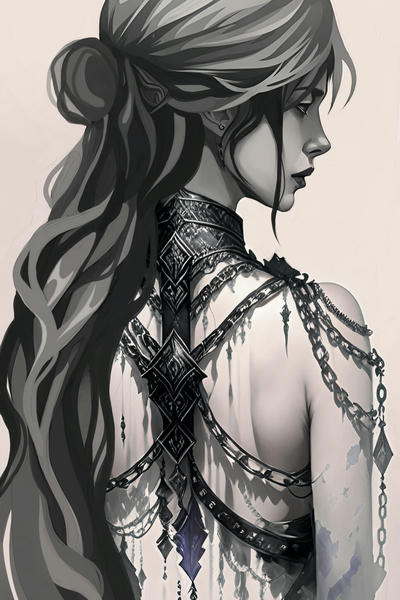 Fangs and chains.